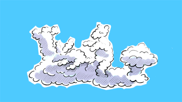 Illustration Haufenwolken